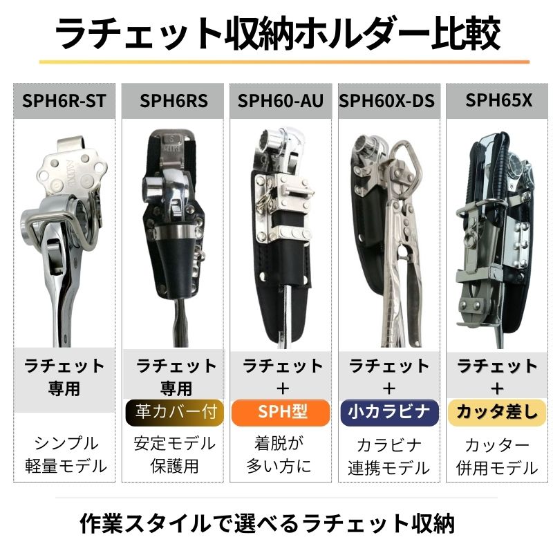 MIKI SPH60X-DS ツールホルダー ラチェットホルダー＋カラビナ SPH