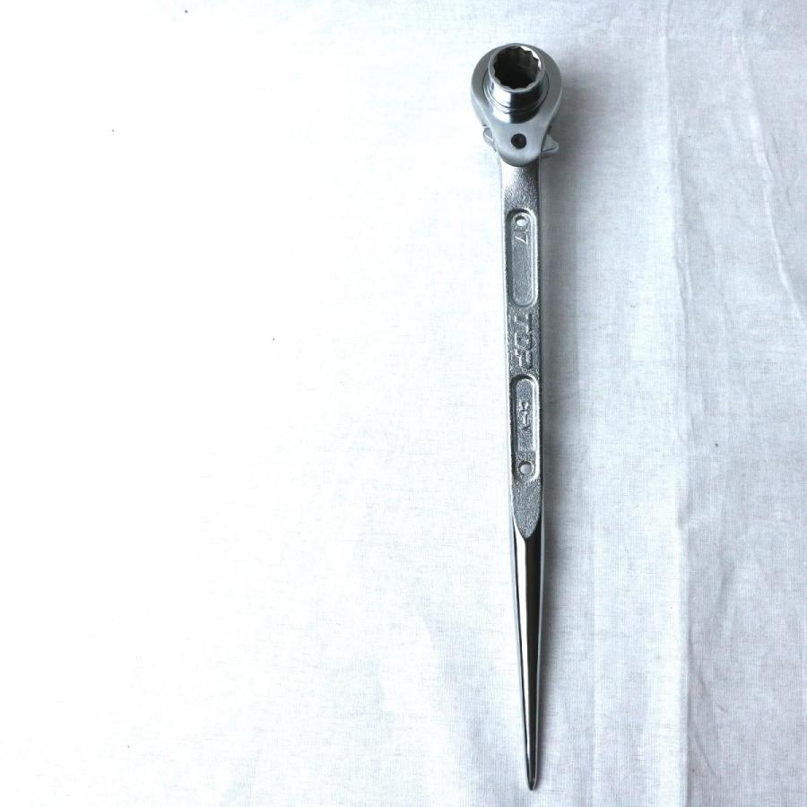 TOP工業 総磨きラチェットレンチ 17×21 長直 RM-17×21-SV 日本製