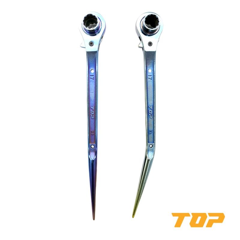 TOP 両口ラチェットレンチ 17×21 イオンプレーティング青色 限定色