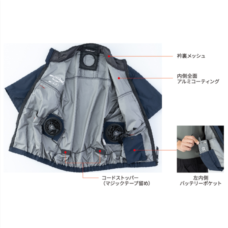 Dickies ディッキーズ ボルトクール日傘遮熱 半袖ブルゾン D-290 空調
