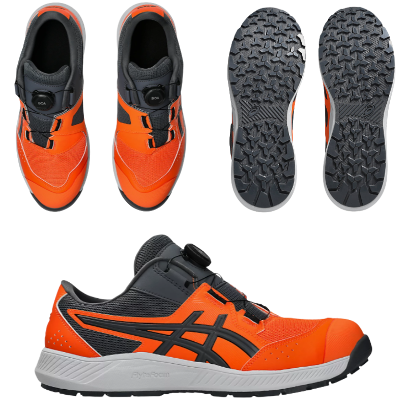 asics アシックス CP228-800 ショッキングオレンジ×キャリアグレー