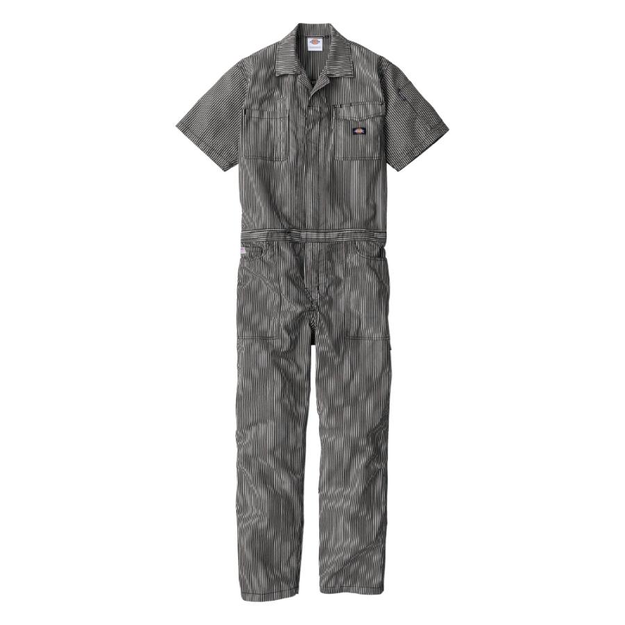 Dickies ディッキーズ D-7102 ライトSTヒッコリー 半袖ツナギ