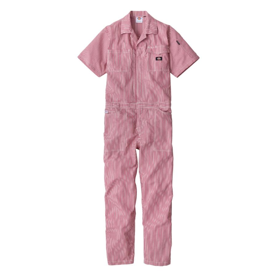 Dickies ディッキーズ D-7102 ライトSTヒッコリー 半袖ツナギ