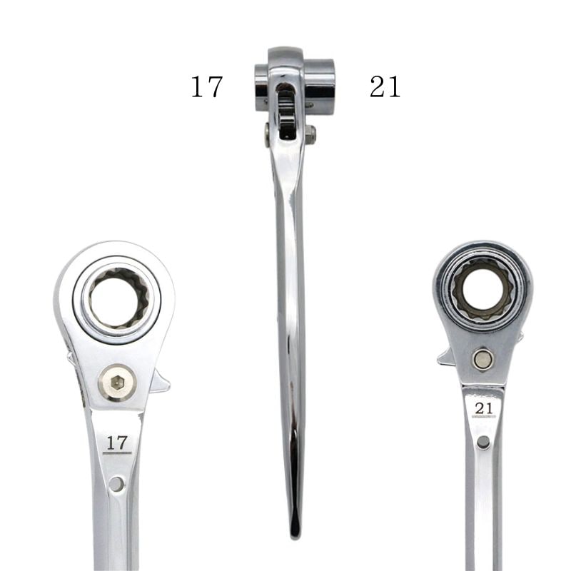 マストツール 八角グリップ ショートラチェットレンチ SRW-1721C