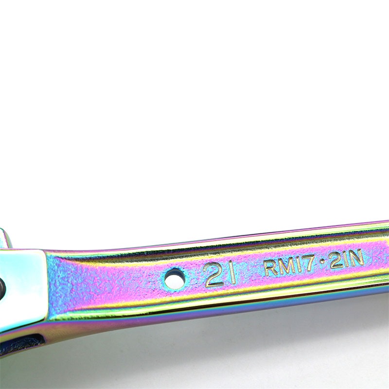 TOP工業 RM-17×21N-ST-RA イオンプレーティング虹色ラチェットレンチ