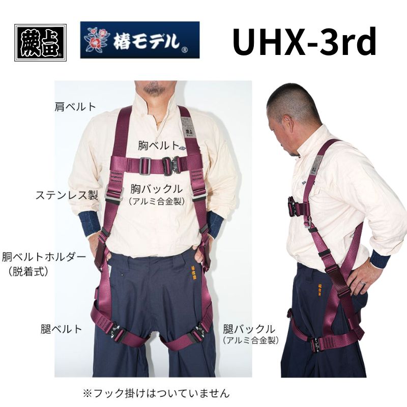 フルハーネス用巻取りランヤード2個セット 蕨上田エンジ X型フルハーネスセット 巻取式ランヤード タイプ2（第2種