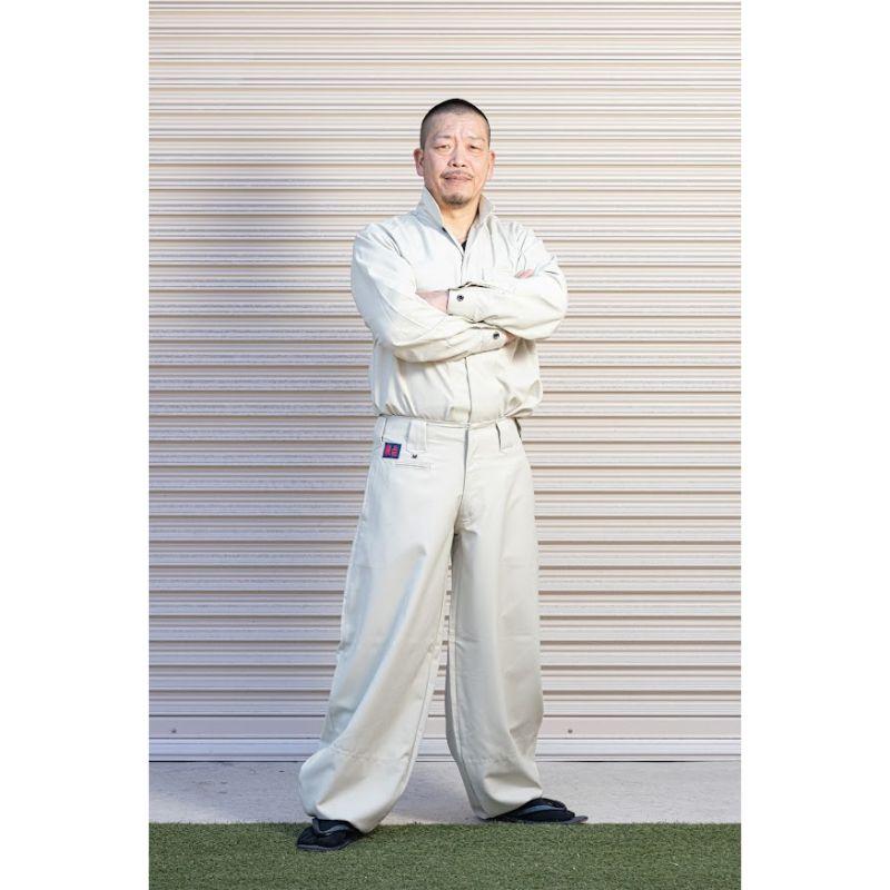 上下セット】蕨上田 超超ロング 鳶装束 8877 牙黄 鳶服 オープンシャツ