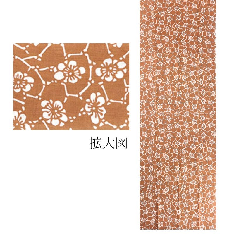 梅柄 手ぬぐい 茶×白｜春を告げる上品な和の文様