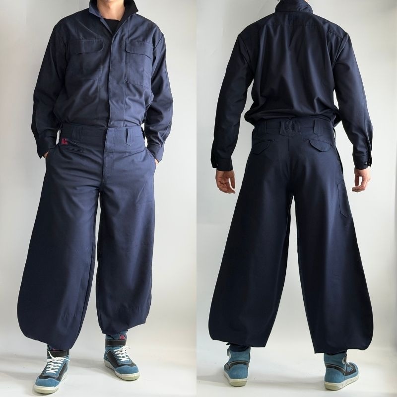 ズボンのみ】蕨上田 超超ロング 鳶装束 58877 レギュラー こだわり紺 鳶服