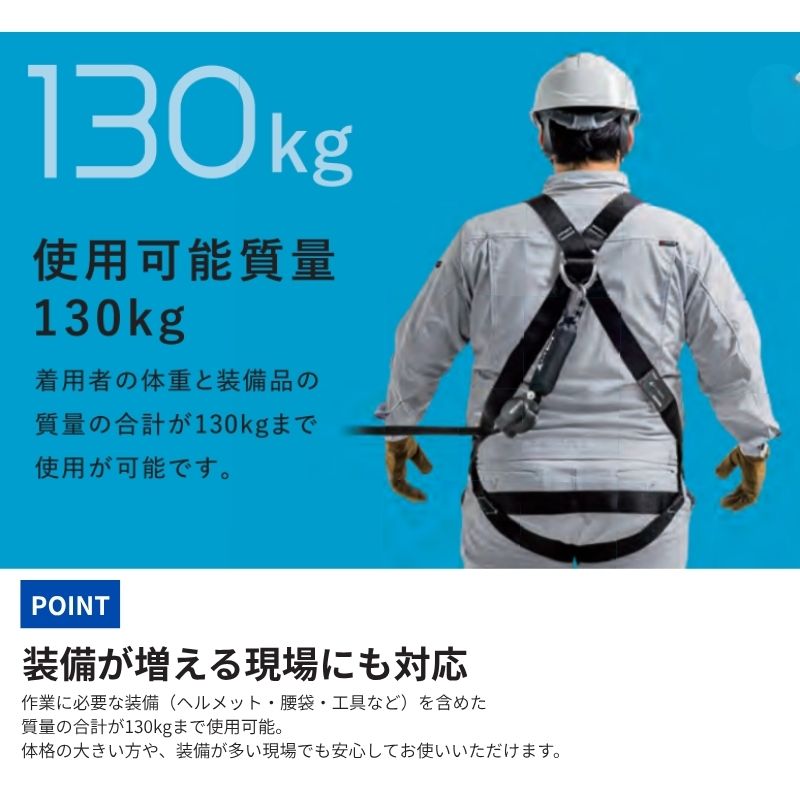 藤井電工 ツヨロン AIR SAFE 巻取式ランヤード｜タイプ1・胴ベルト兼用
