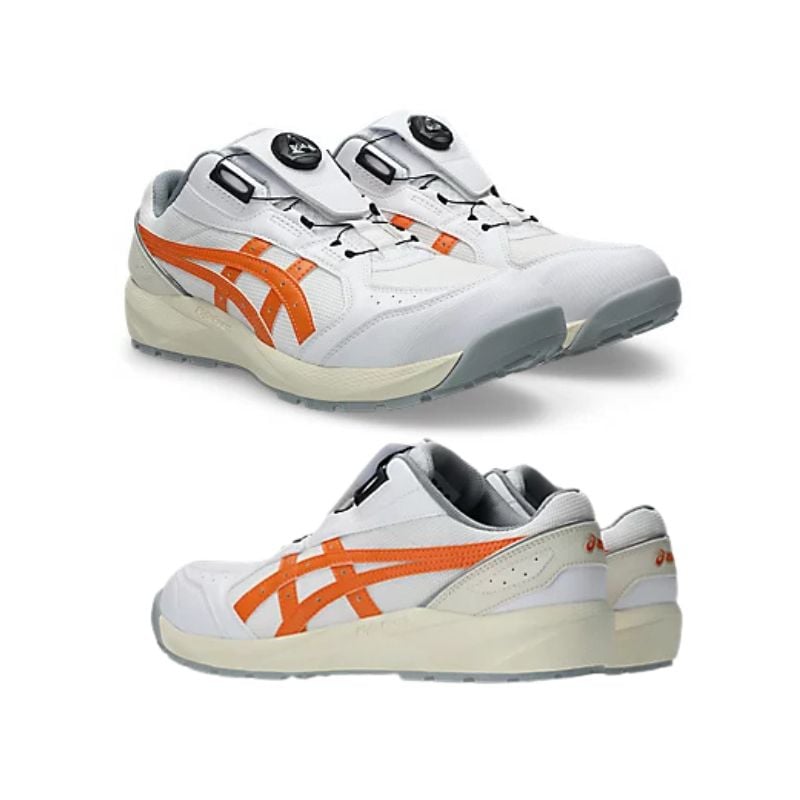 ASICS 安全靴 ホワイト/オレンジ Boaシステム 27.0cm 【公式通販】