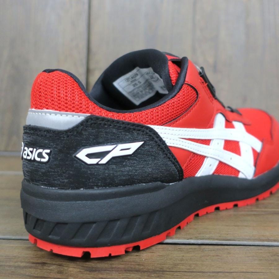 アシックス 安全靴 CP209-602 BOA クラシックレッド×ホワイト