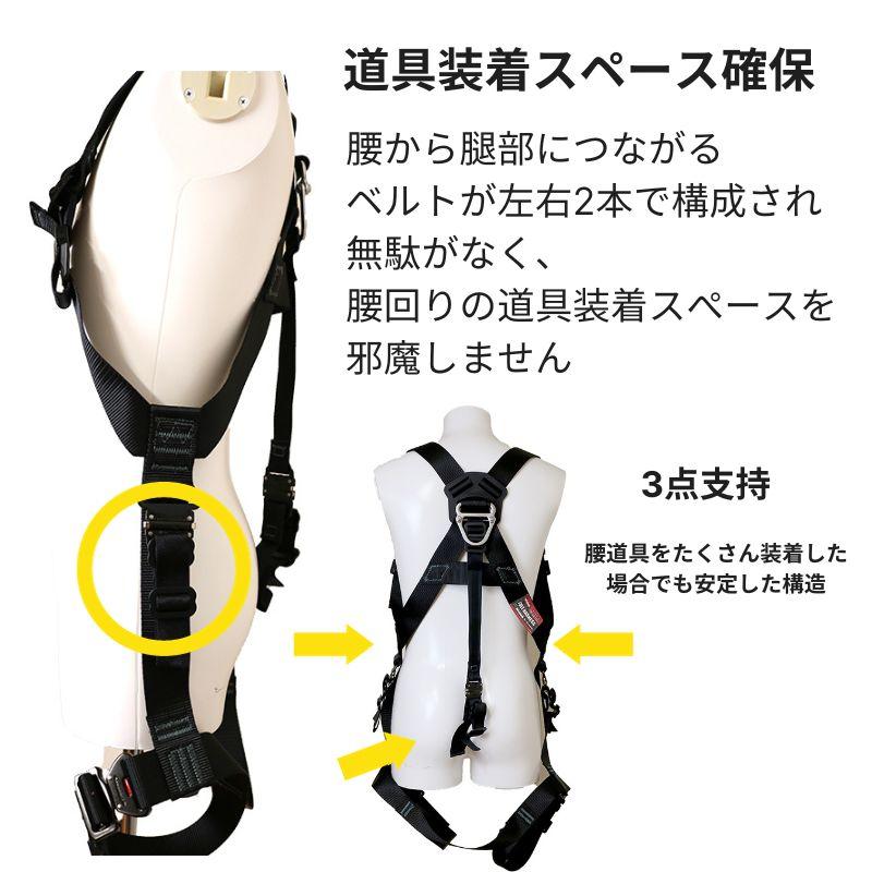 ツヨロン フルハーネス カイト TH-521 腰ベルト連結モデル「墜落制止用