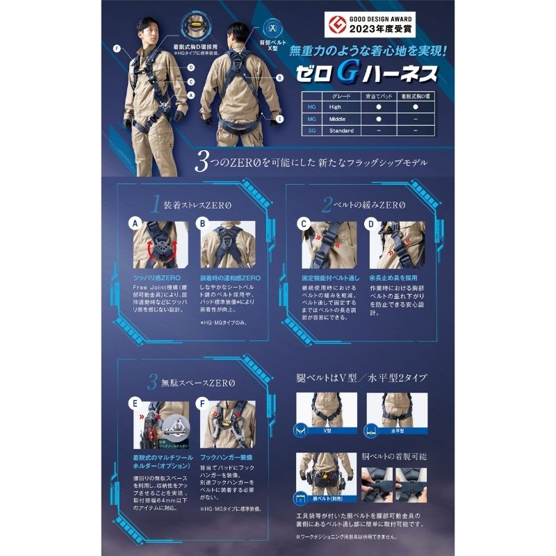 ツヨロン フルハーネス 無重力の着心地！ゼロGハーネス