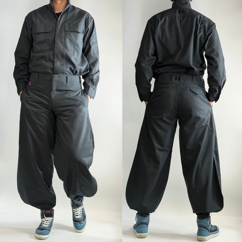 上下セット】蕨上田 超超ロング オリジナル鳶服 レギュラータイプ 紺碧