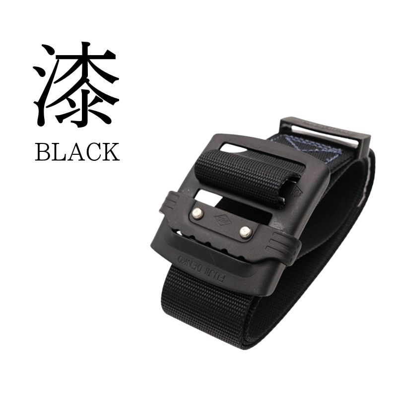 ツヨロン 別注色 アルミ製バックル胴ベルト TUB-NS5N-BLK-BK-DM型