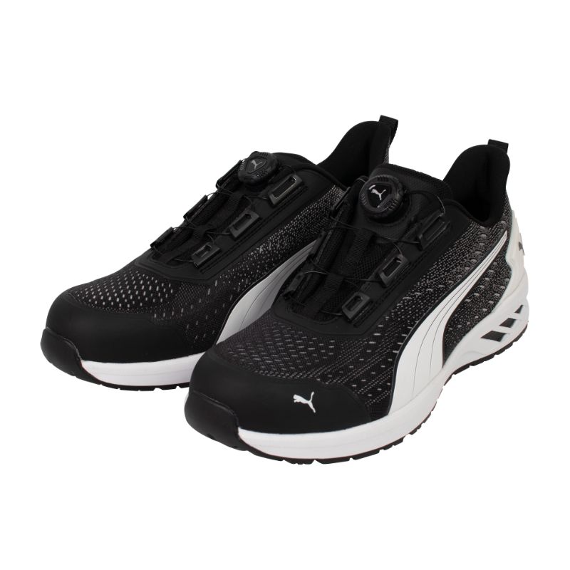 PUMA 安全靴　ブラック/ホワイト PUMA SAFETY 安全靴 GLIDW LOW DISC No.64.409.0ブラック×ホワイト