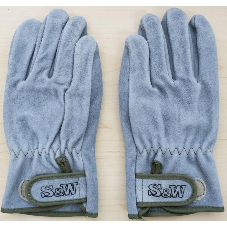 富士グローブ SW-32B 牛床革手袋 国産の牛床オイル革仕様 マジック付で