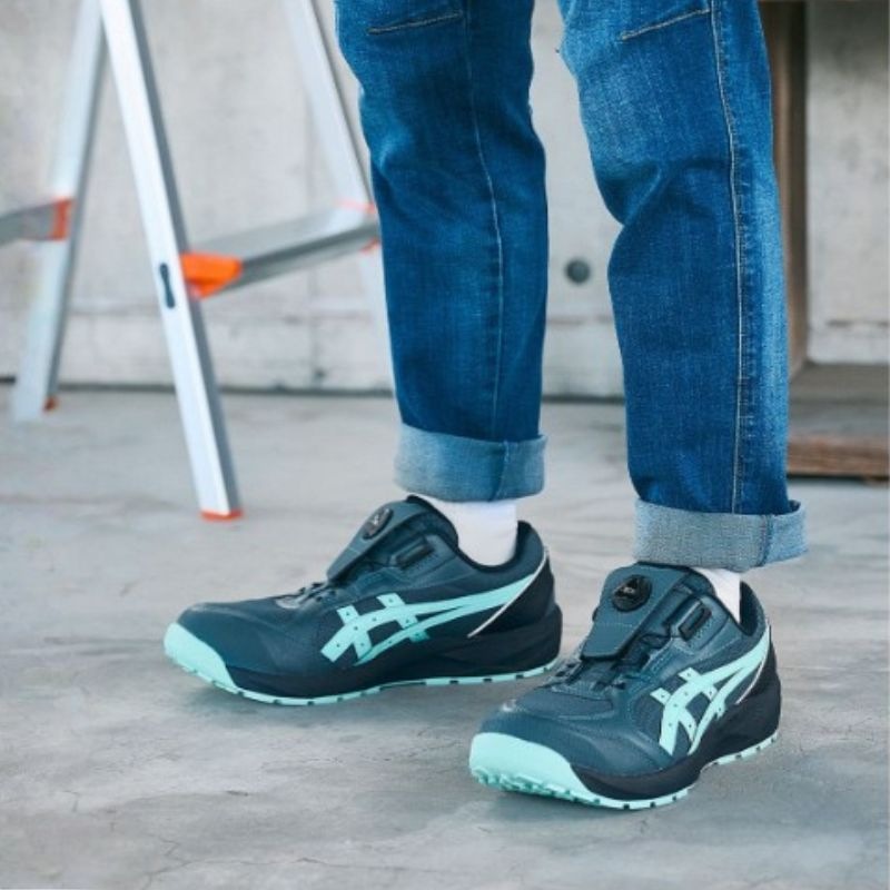 アシックス 安全靴 CP229 BOA LC ローインディゴ×イルミネイトミント