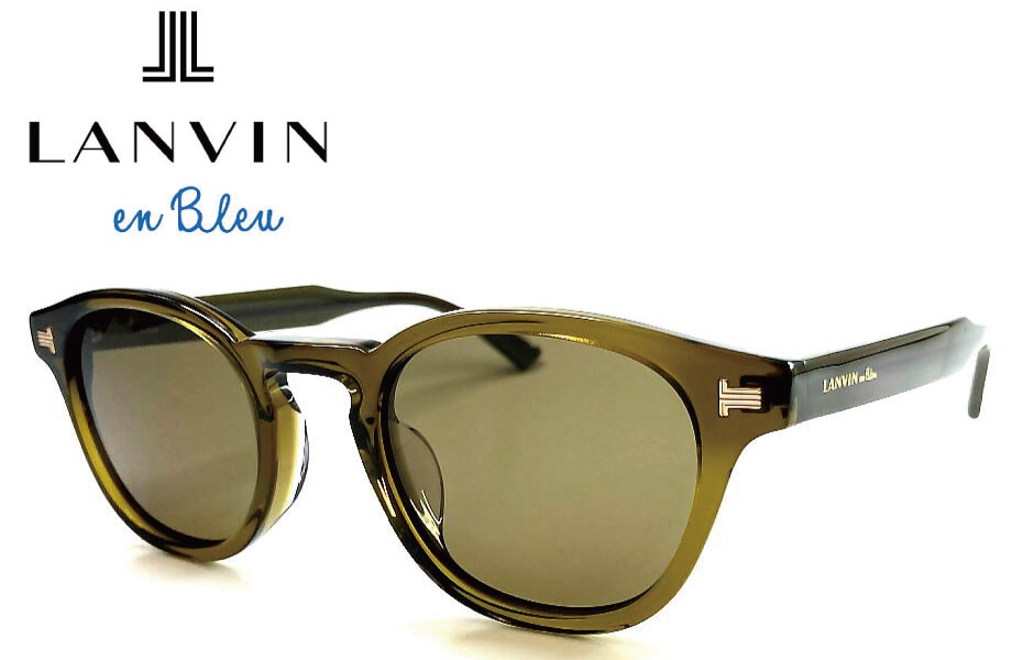 LANVIN en Bleu ランバン オンブルー サングラス SLB036J 9HFP シャイニークリアオリーブ/カーキ偏光