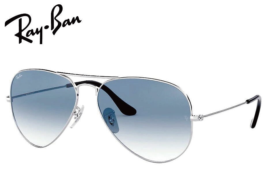 レイバン AVIATOR LARGE METAL シルバー/グラディエントライトブルー