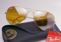 プレミア生産終了モデル レイバン AVIATOR LARGE METAL ゴールド/フォトイエローグラディエントシルバーミラー 調光レンズ RB3025 001/4F 58mm|●サングラス