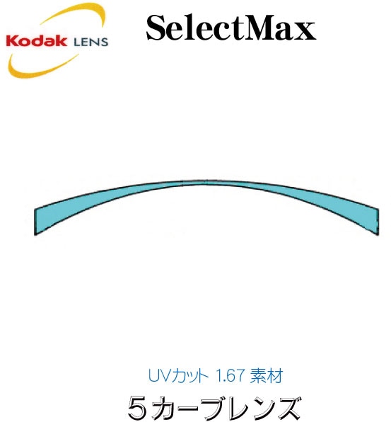 コダックセレクトマックス Kodak SelectMax 5カーブレンズ 超薄型1.67 UV400 PPコート標準 全て特注