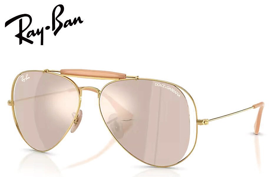 �쥤�Х� OUTDOORSMAN �������/���ꥢ �ߥ顼�ۥ磻�ȥ������ RB3029M 001/0V mm THE OUTDOORSMAN BY DOLCE&GABBANA �����ȥɥ������ޥ� ������������Ź