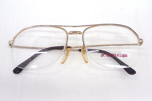 VUILLET VEGA 眼鏡 フレーム ハーフリム ナイロール 22金メッキ？ VUILLET VEGA 眼鏡 フレーム ハーフリム ナイロール 22金メッキ？