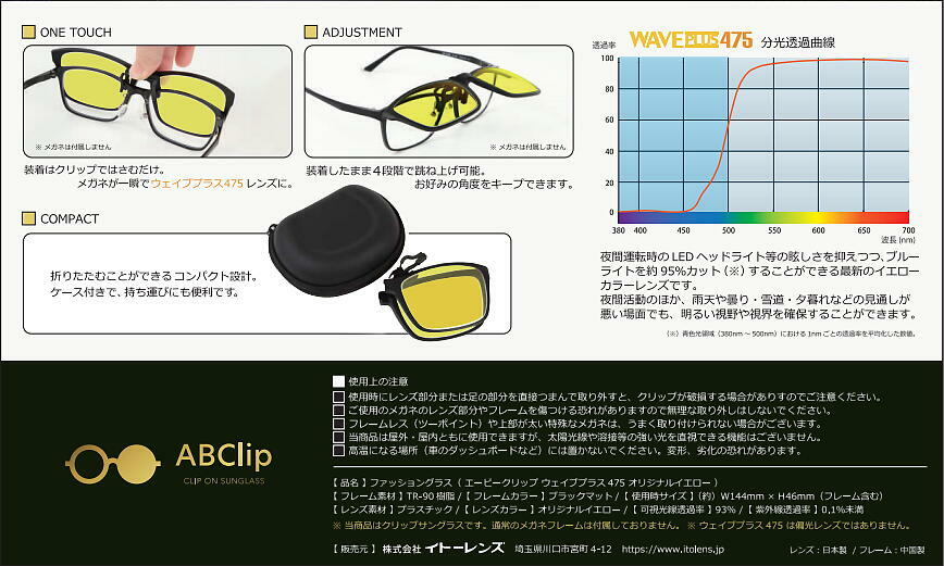 ABClip WAVEPLUS475 ����åץ��󡡥ϥͥ��������󥰥饹������������󥺡��ޤꤿ���߼� ���ȡ����������������ȥ��������饤�Ȥ򥫥å�