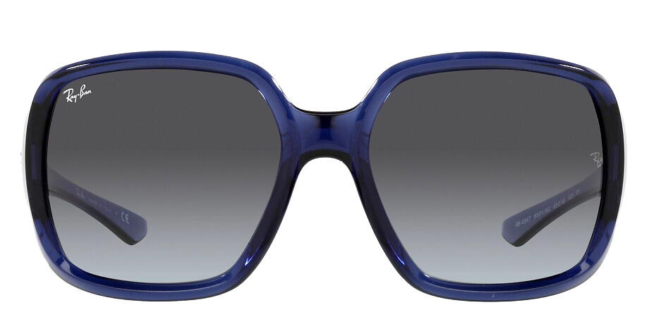 �쥤�Х� RayBan POWDERHORN RB4347 65318G 60mm �ȥ�󥹥ڥ����ȥ֥롼/�饤�ȥ��졼����ǥ�����ȥ��������졼������������Ź