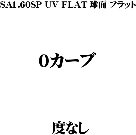 SA1.60SP UV FLAT ハードコート プラスチック薄型球面1.60 度なし フラットレンズ 0カーブ