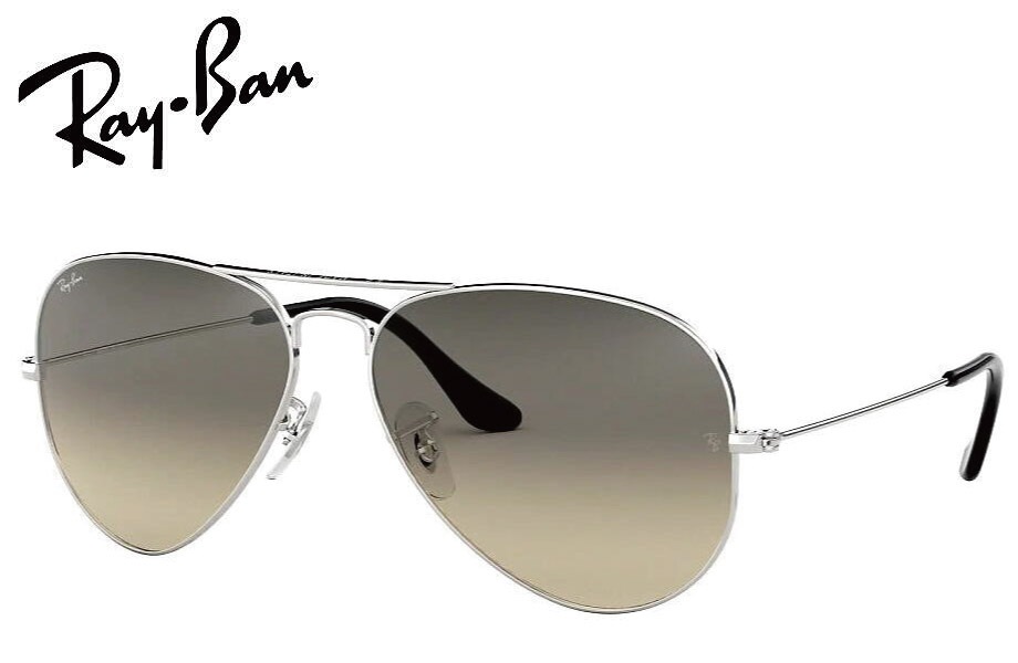 レイバン AVIATOR LARGE METAL シルバー/グラディエントグレイ RB3025
