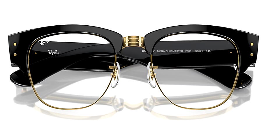 �쥤�Х� RayBan Mega clubmaster RX0316V 2000 50mm �ᥬ�ͥե졼�� RB0316V 2000 �֥�å����󥴡���� �ᥬ����֥ޥ�����