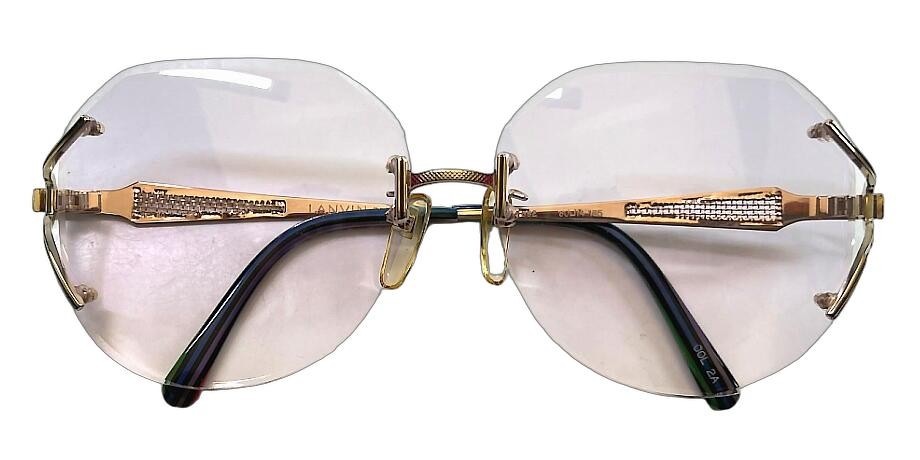 ������ơ��� �ؿ� �ե��ʤ����󥰥饹 LANVIN PARIS ���Х� 30-692-2A 60mm �ե����å� ������ Ÿ����ʬ�� �ѡ��ץ륰��ǡ������