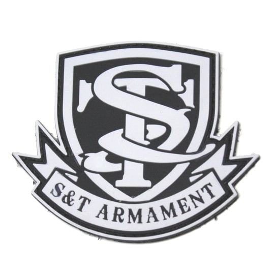 S&T Logo PVC パッチ BK