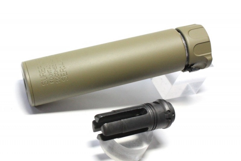 UFC-SL-58TAN SF SOCOM556 RC2サイレンサー TAN/4Pハイダー(逆)