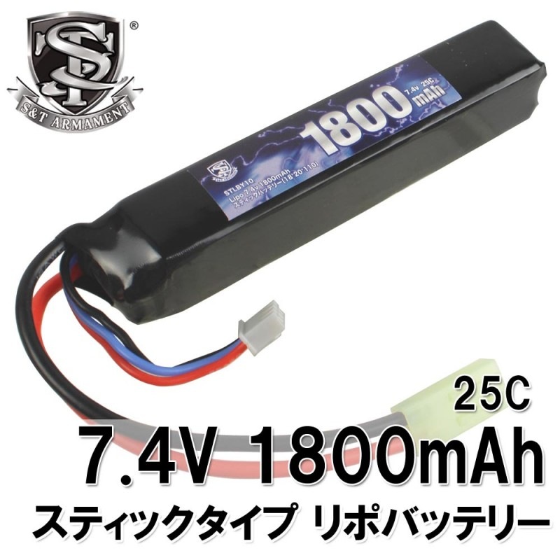 �ڥ����ȥ�åȡ�40��OFF��S&T Lipo 7.4v 1800mAh ���ƥ��å��Хåƥ꡼(18*20*110)(STLBY10)