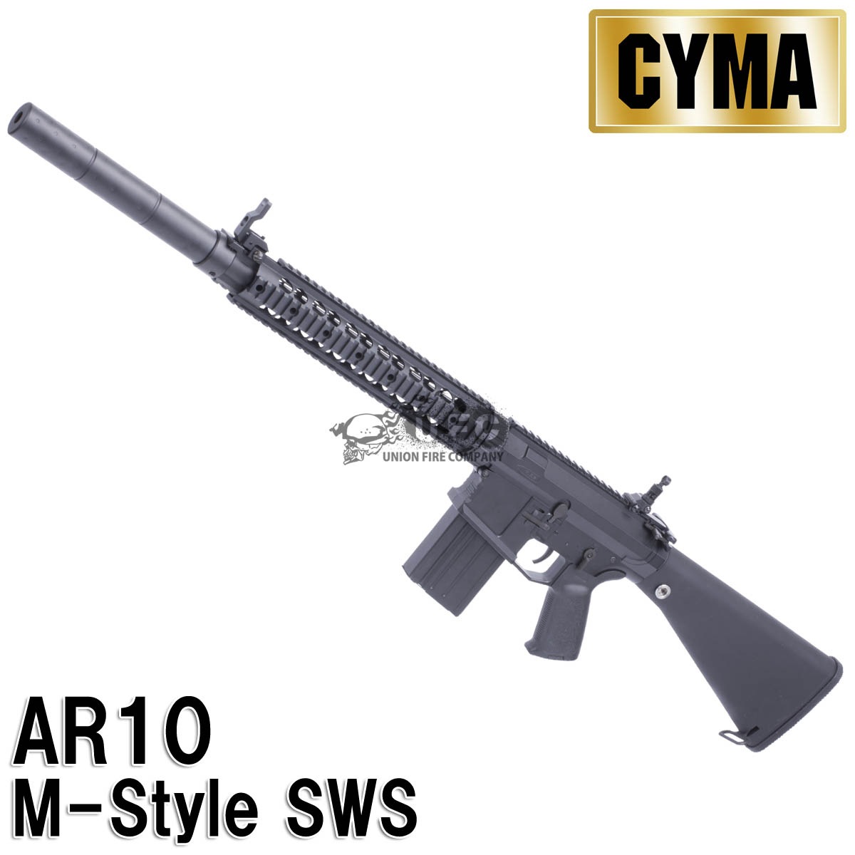 8月22日再入荷！】CYMA AR10 M-Style SWS フルメタル電動ガン BK