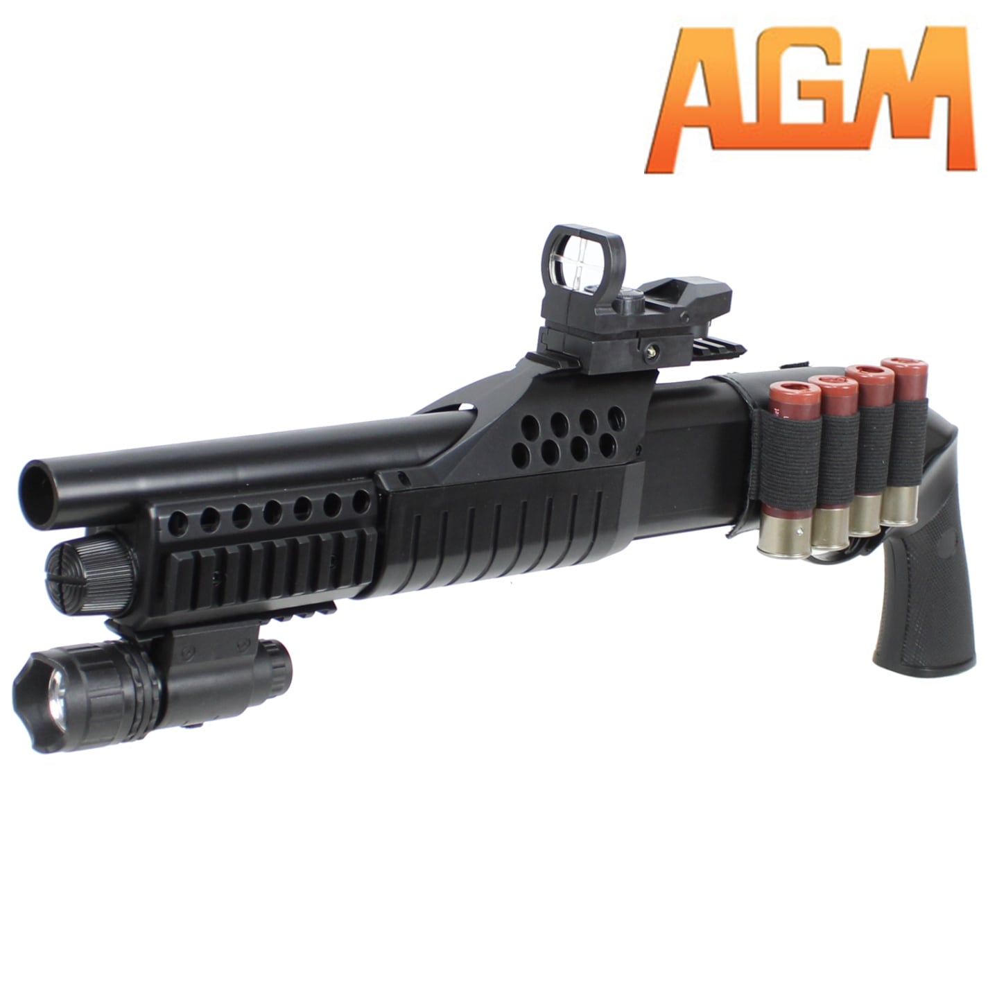 エアーガン まとめ アサルト ショットガン ハンドガン リボルバー エアガン 9月中旬入荷予定】AGM M180 リボルバーグリップ エアコッキング