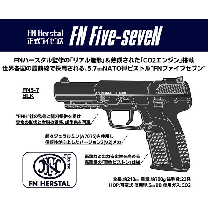 マルシン CO2 FN 5-7 V2/FDE/真鍮ピストン仕様