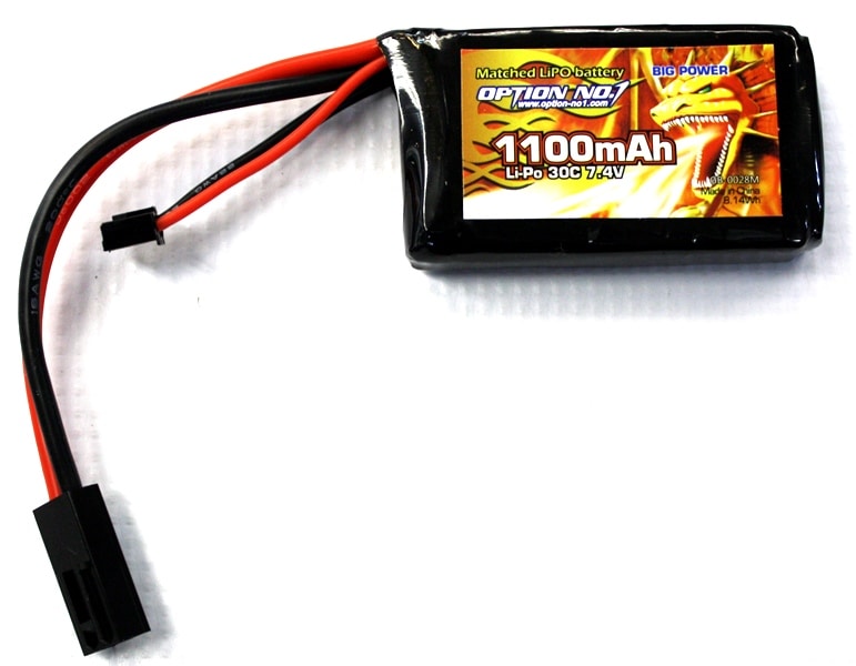 OPTION NO.1BIG POWER LiPo 7.4V 1100mAh PEQGB0028M