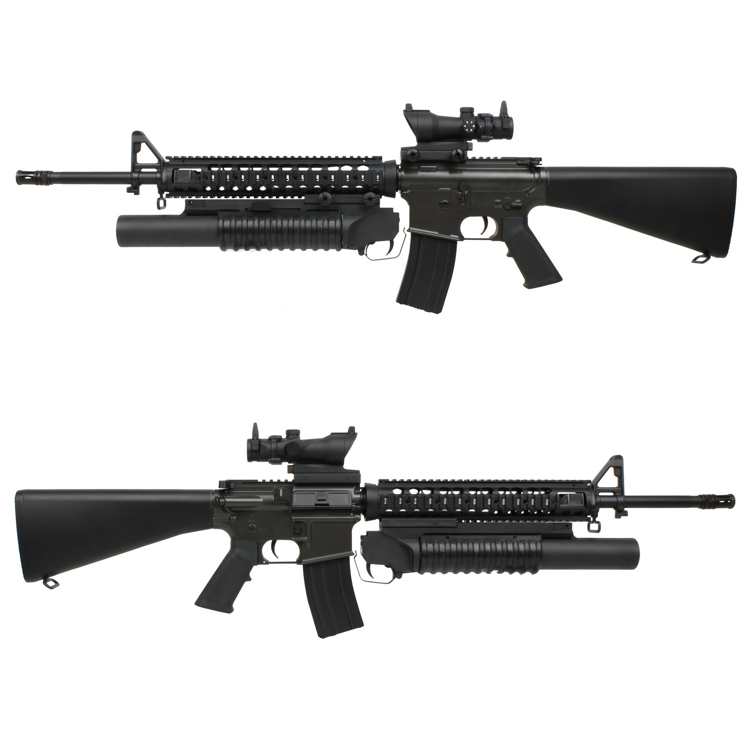 CYMA M16A4 M5RAS フルメタル電動ガン with M203 ナイロングレネード