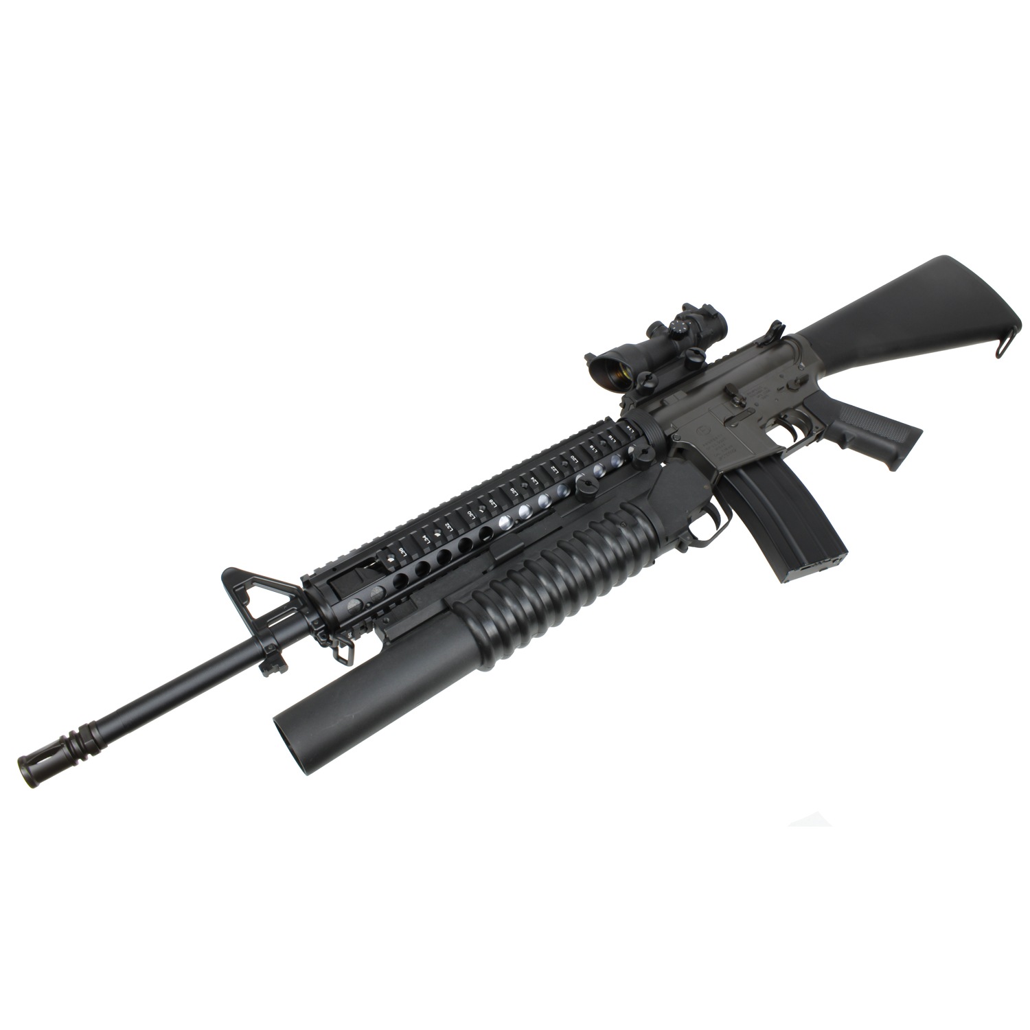 CYMA M16A4 M5RAS フルメタル電動ガン with M203 ナイロングレネード