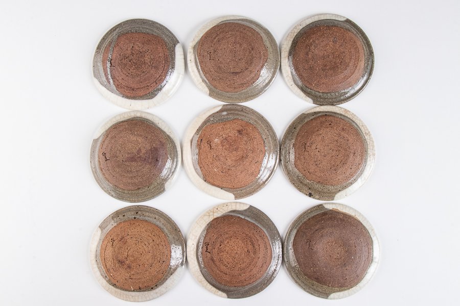 京焼】 清水六兵衛 絵替り銘々皿 小皿 9客セット 箱付 16381