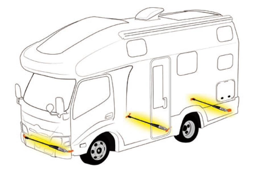 カムロード ワイドトレッド・ダブルタイヤ用<br>MCB(モーションコントロールビーム) ３本セット 