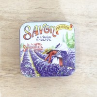 フランス製アンティーク風缶入り固形石鹸|ラベンダーの香り＜南仏ブランド・ラ・サボネリー＞フランス雑貨のプチギフトにおすすめ