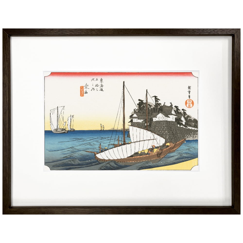 歌川広重「東海道五十三次 沼津 黄昏図」浮世絵木版画｜浮世絵工房