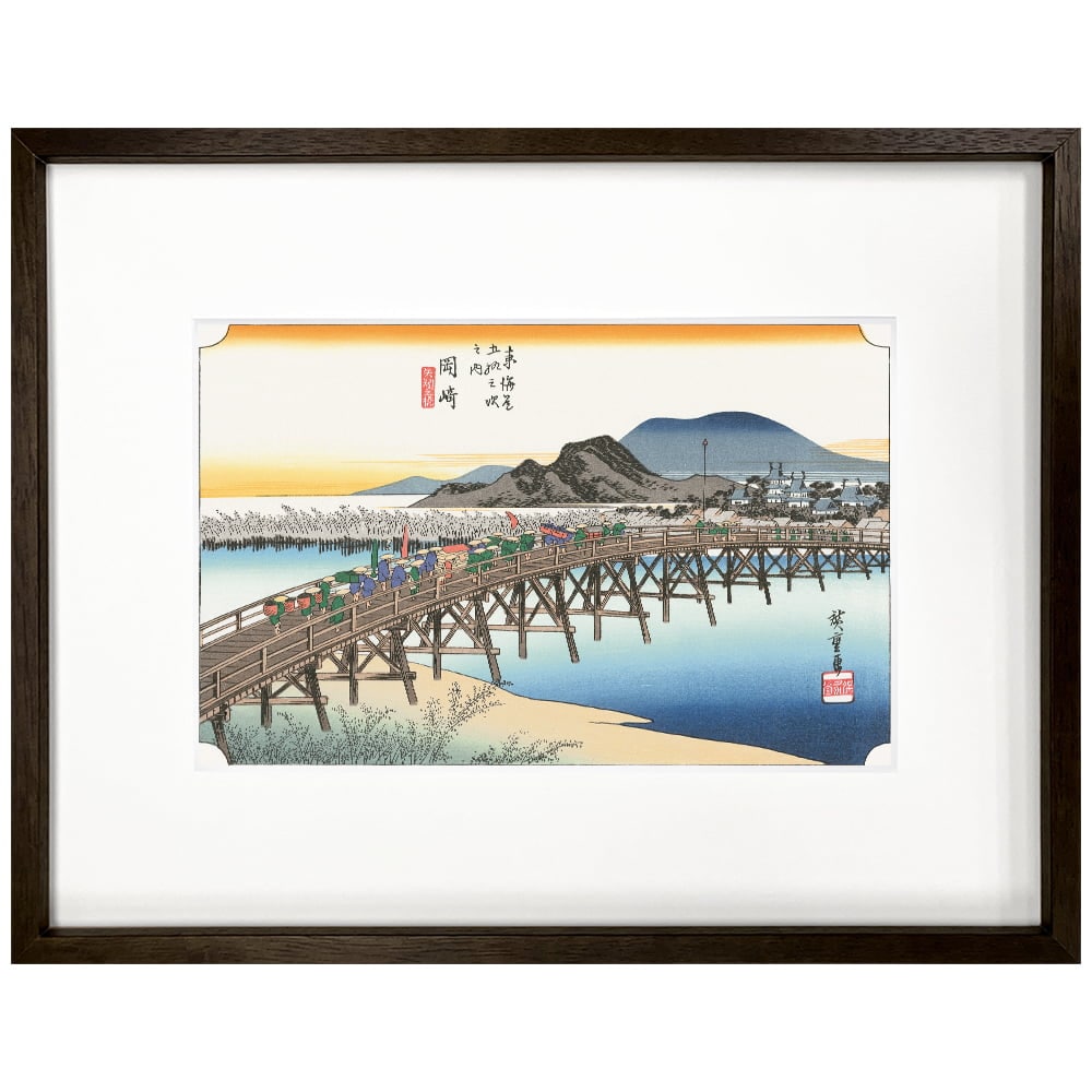 歌川広重「東海道五十三次 大磯 虎ヶ雨」浮世絵木版画｜浮世絵工房