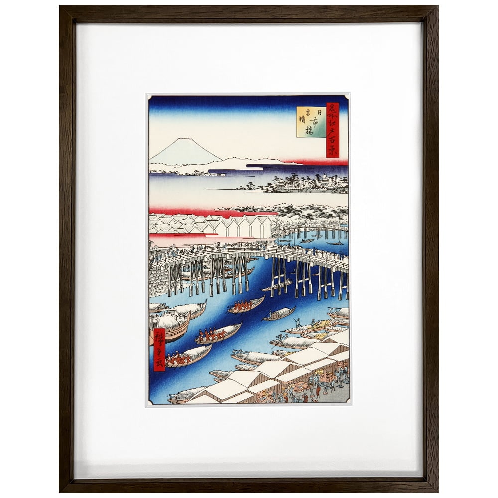 歌川広重「名所江戸百景 猿わか町よるの景」浮世絵木版画｜浮世絵工房